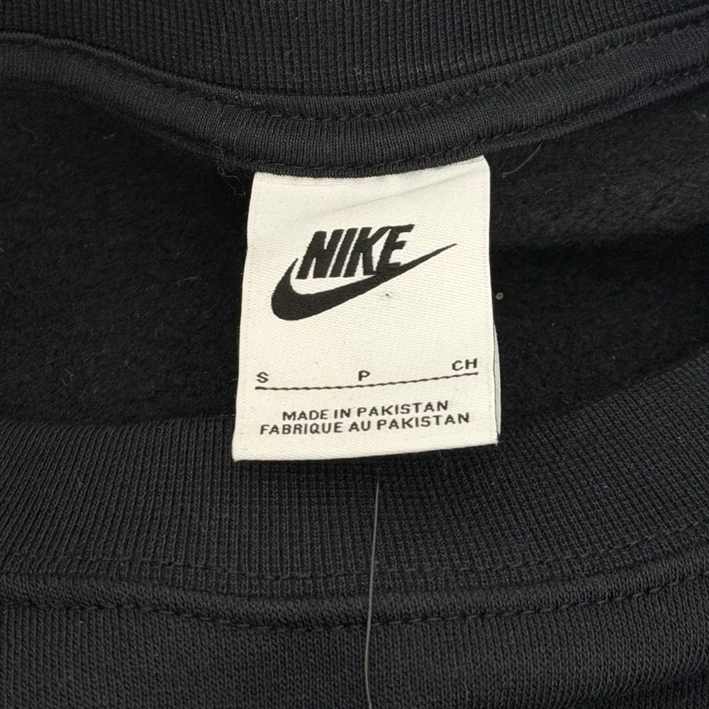 Nike Sportswear NWT Oversized Fleece Crew Neck Sweatshirt Black Women’s Small - Picture 6 of 14